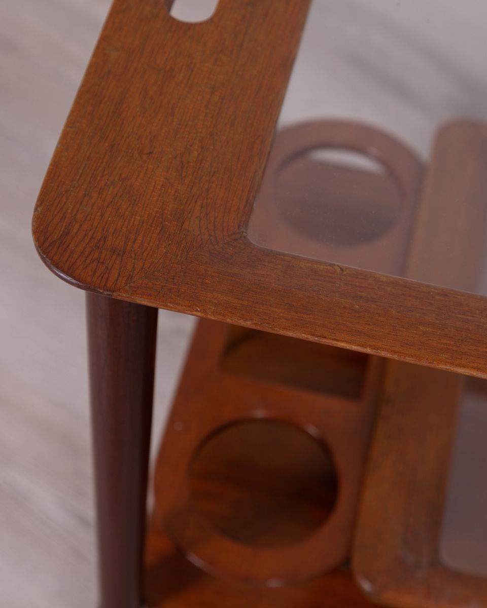 Food Trolley In Wood And Glass – Cesare Lacca photo for sale