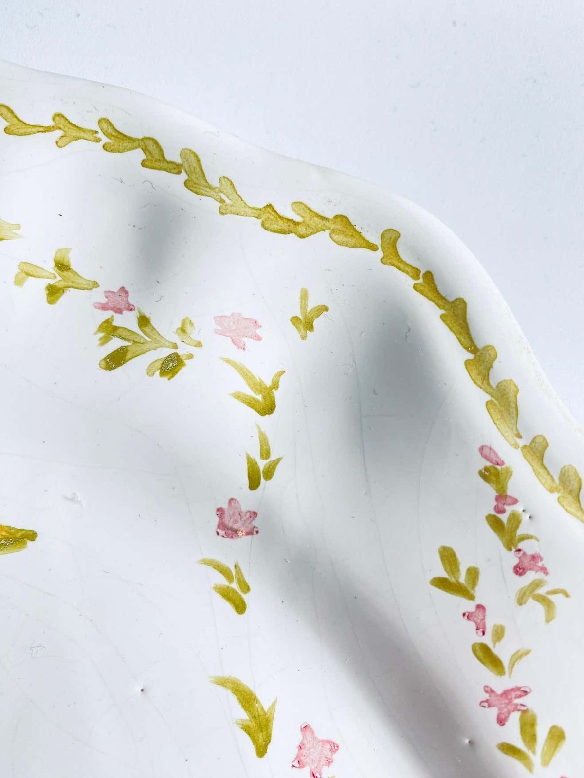 Faience Dish, By Moustier, With Birds And Flowers Decor, France 19th, Signed photo for sale