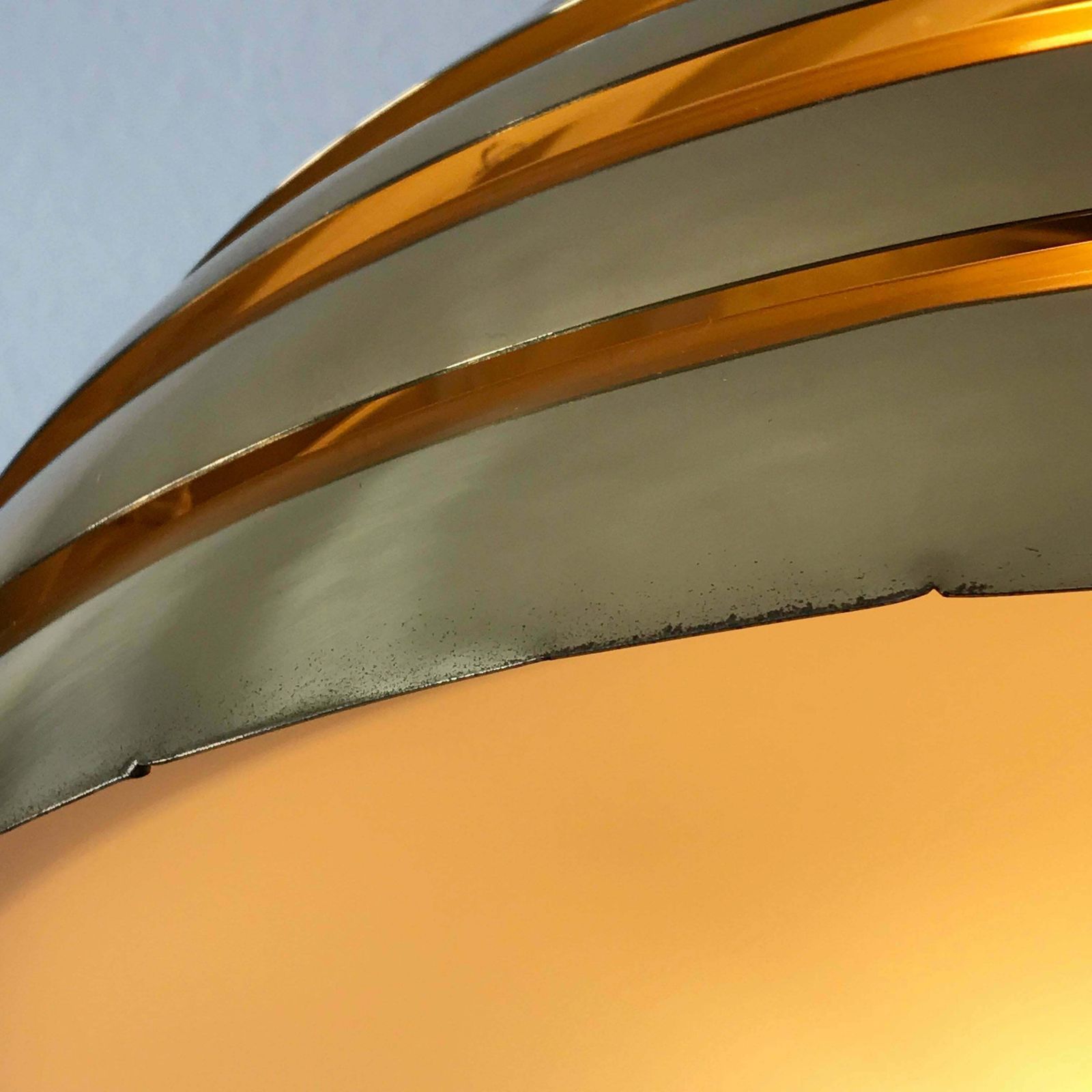 Large Mid Century Modern Brass Pendant Lamp By Vereinigte Werkstätten München photo buy
