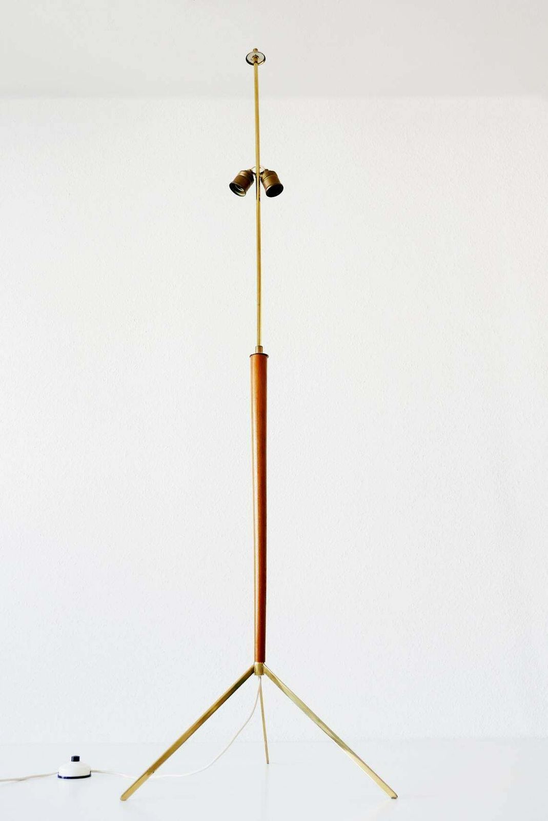 Elegant Mid Century Modern Tripod Floor Lamp By J.T. Kalmar, Austria, 1950s photo for sale