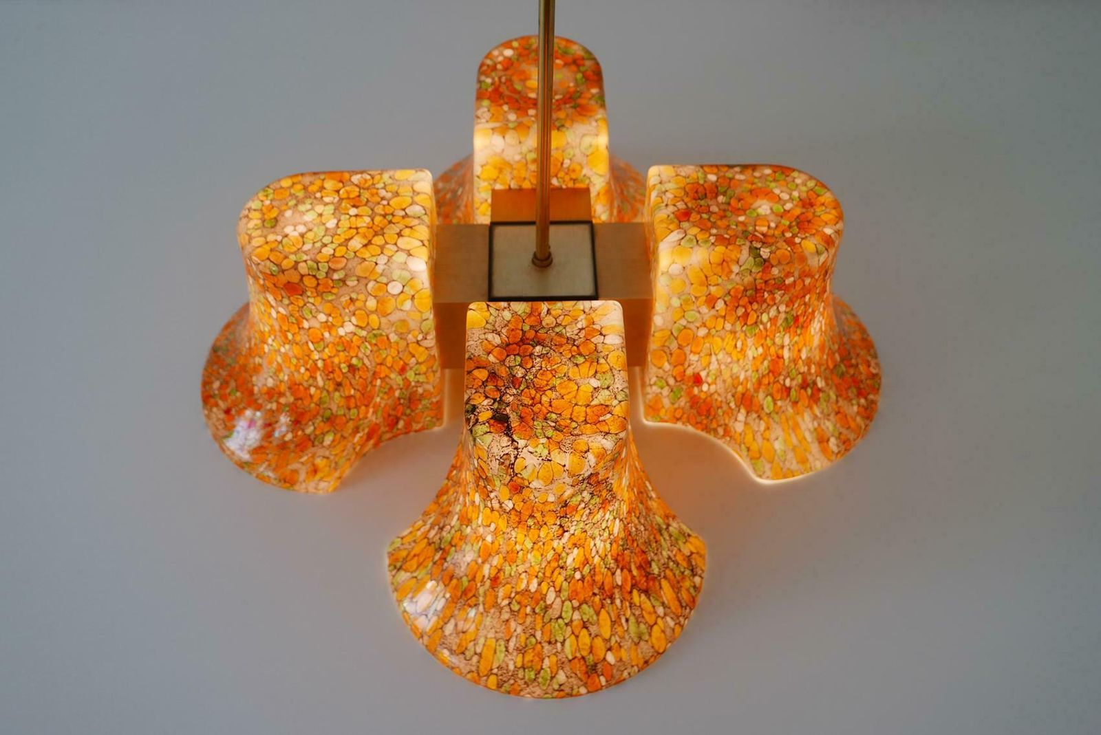 photo vinterior Rare Midcentury Pendant Lamp Or Chandelier By Peill & Putzler, 1970s, Germany