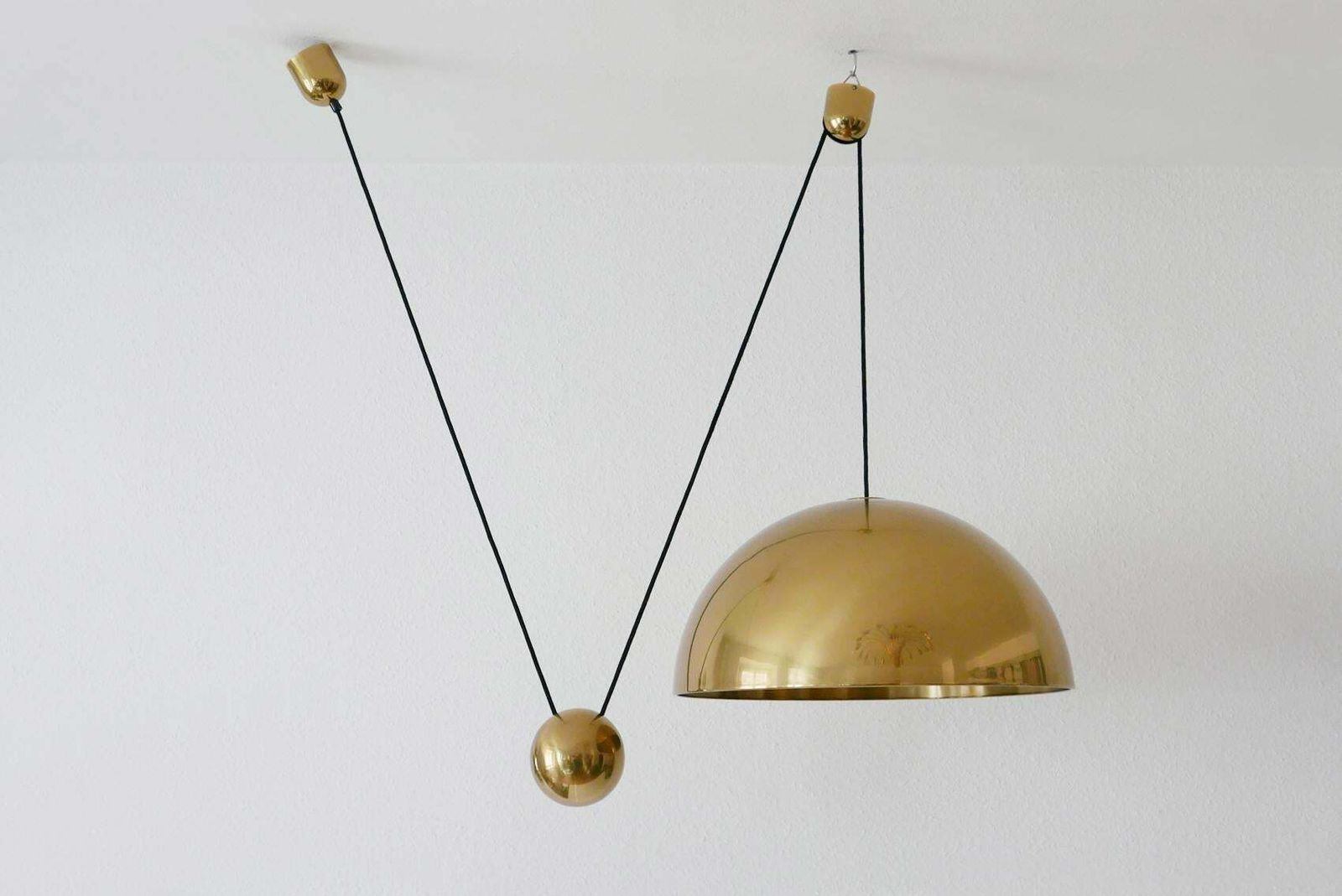 Exceptional Solan Counter Balance Pendant Lamp By Florian Schulz, 1980s, Germany photo furniture