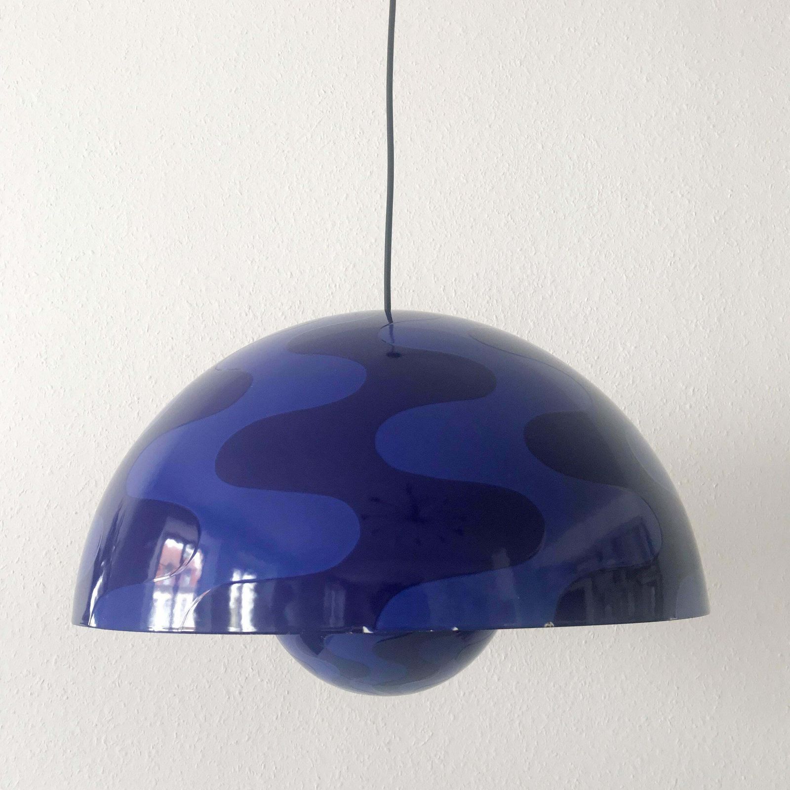 Rare And Large Flower Pot Pendant Lamp By Verner Panton For Louis Poulsen 1971 photo vintage