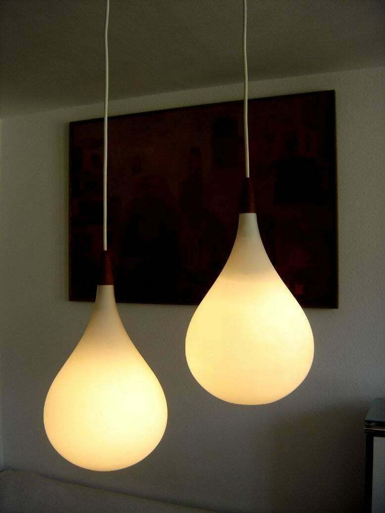 Elegant Pendant Lamp Drop By Uno & östen Kristiansson For Luxus Vittsjö Sweden photo Lighting