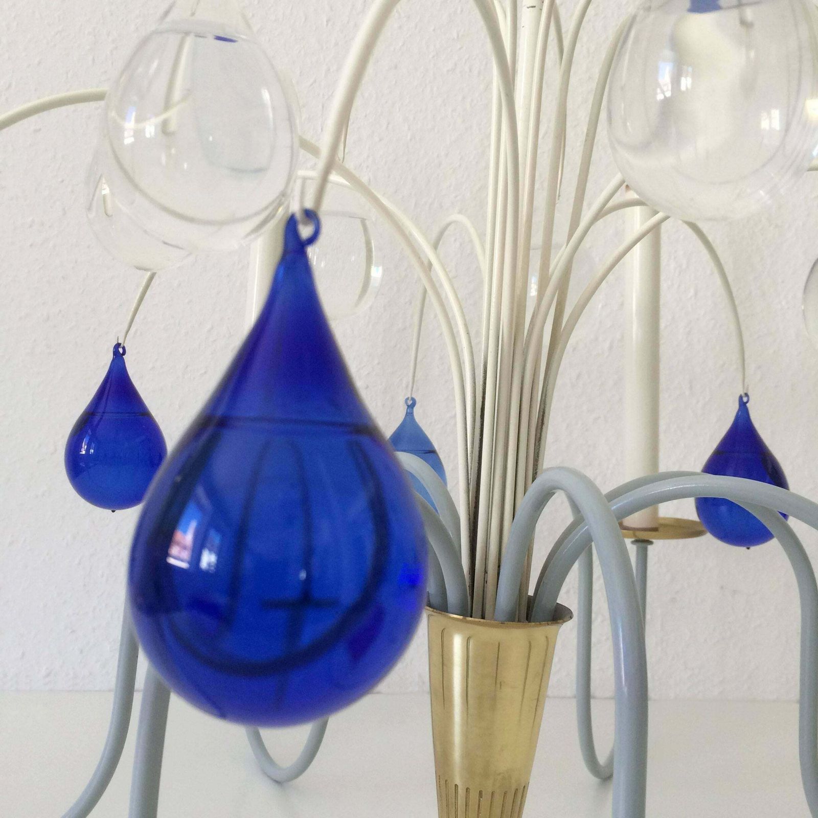 Seven Armed Chandelier Or Pendant Lamp By Vereinigte Werkstätten Germany 1950s photo buy