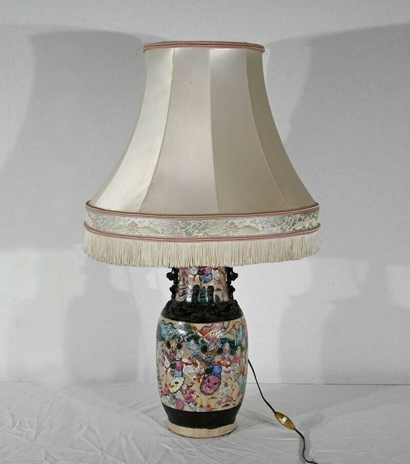 Nanjing Porcelain Lamp, China   Late 19th Century