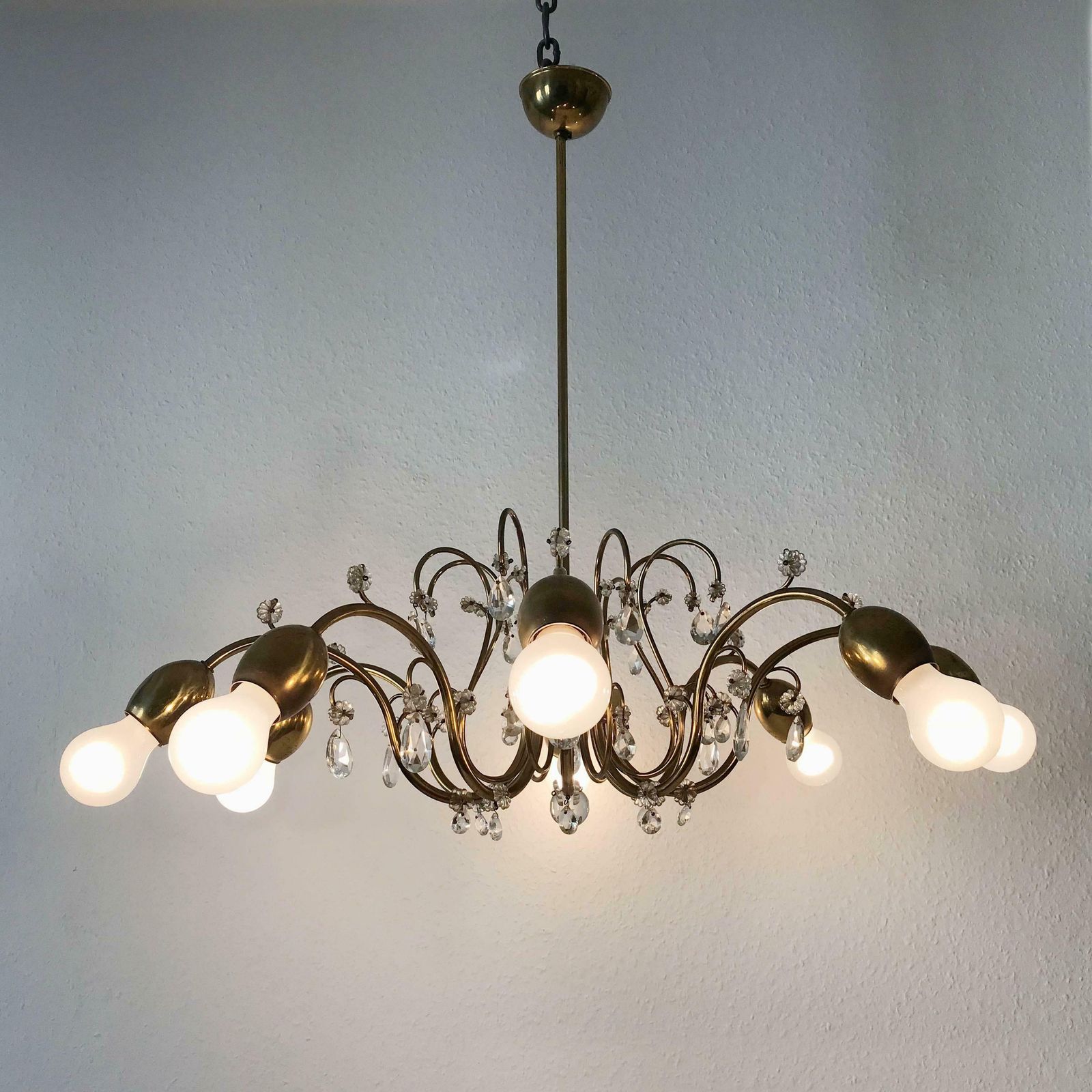 Eight Armed Sputnik Chandelier Or Pendant Lamp Bud By J. &L. Lobmeyr, Vienna photo buy