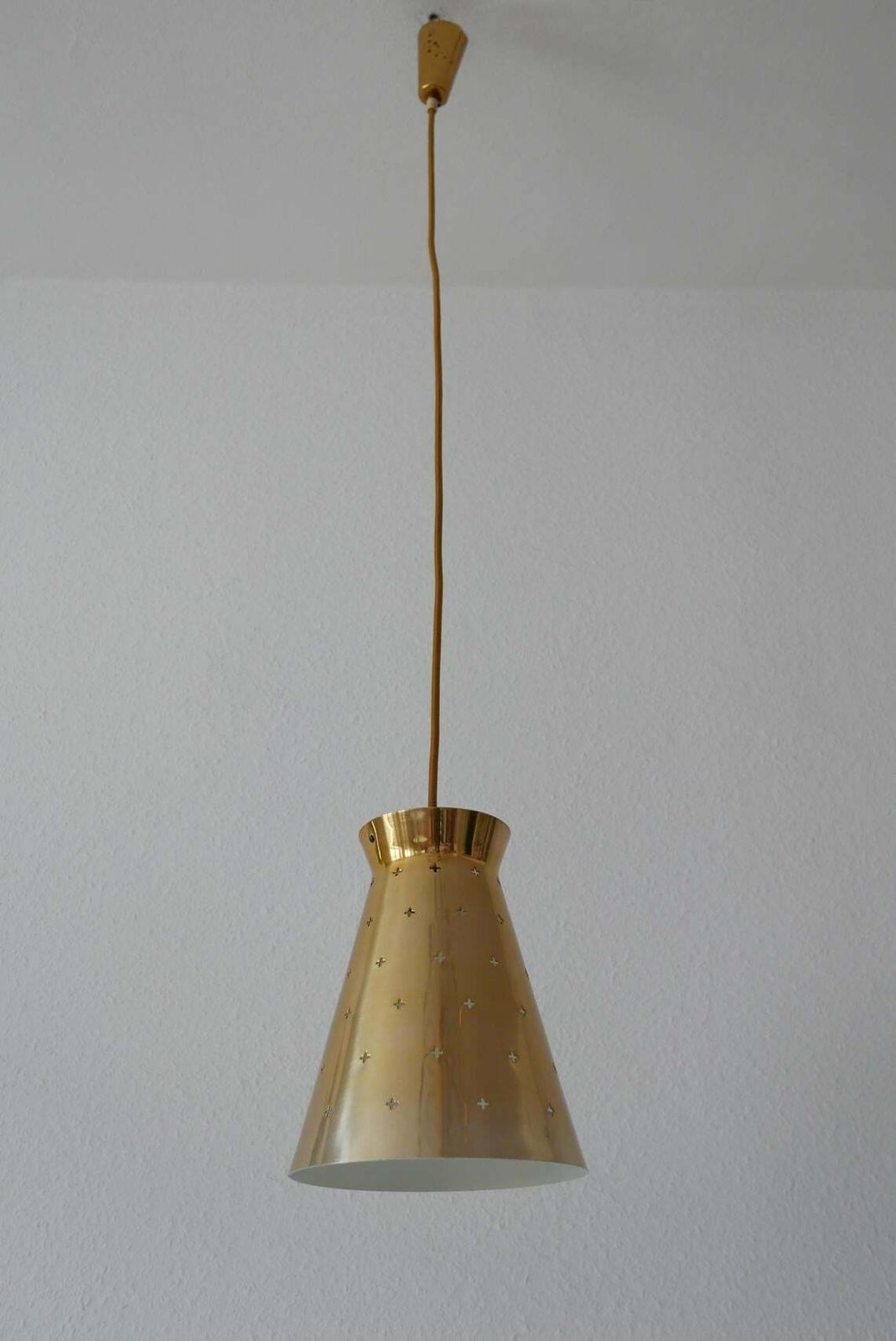 Lovely Mid Century Modern Diabolo Pendant Lamp By Hillebrand, 1950s, Germany photo for sale