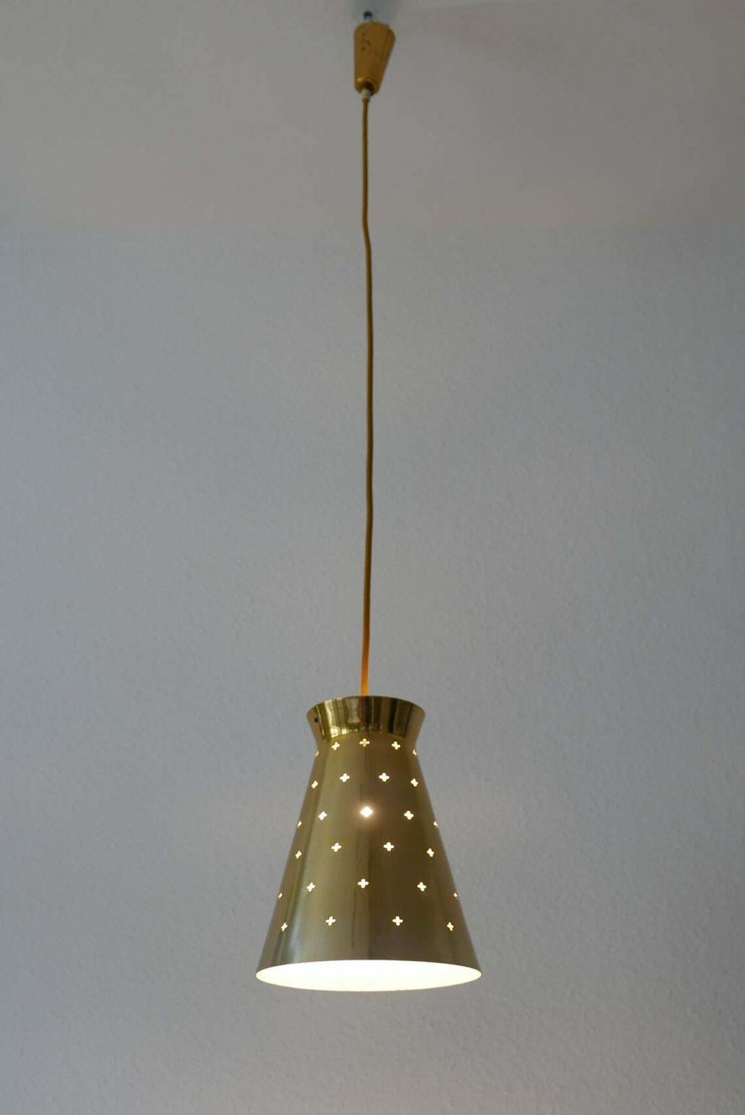 Lovely Mid Century Modern Diabolo Pendant Lamp By Hillebrand, 1950s, Germany photo Lighting