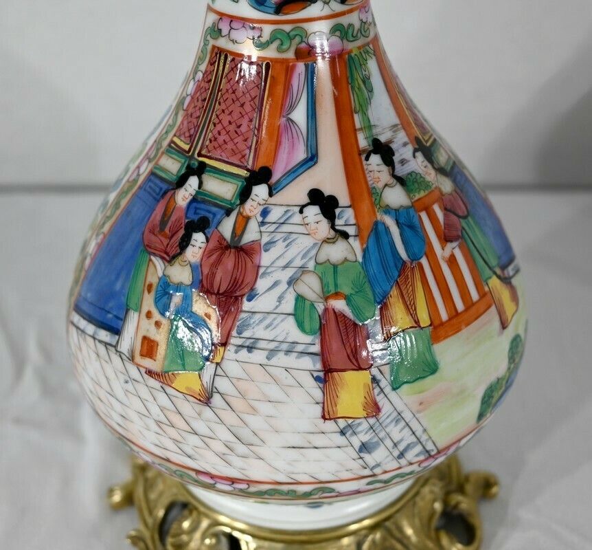 2956.1 Pair Of Oil Lamps, Napoleon III Period   Mid 19th Century photo