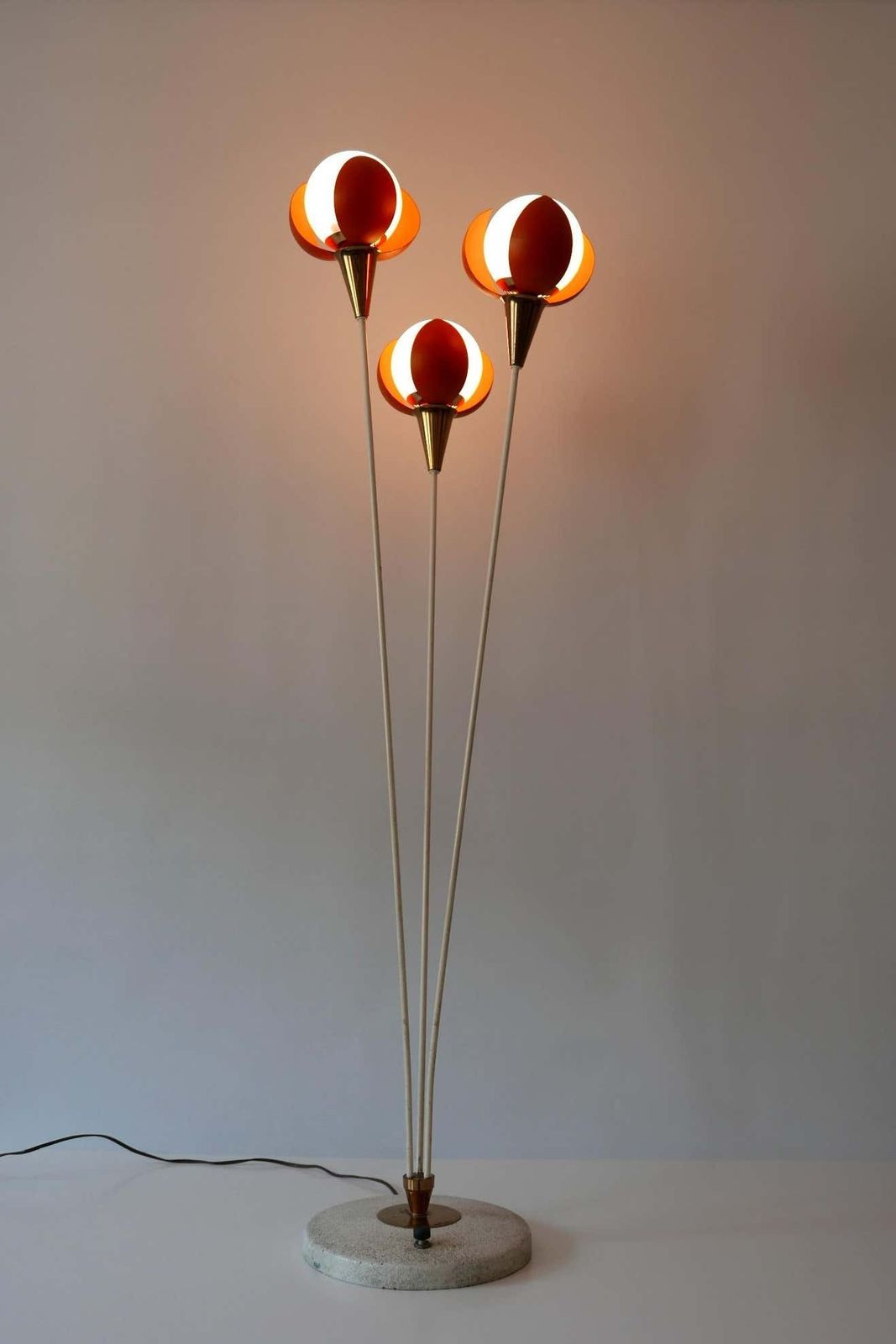 photo buy Amazing Mid Century Modern Three Flamed Floor Lamp Buds, 1950s, France