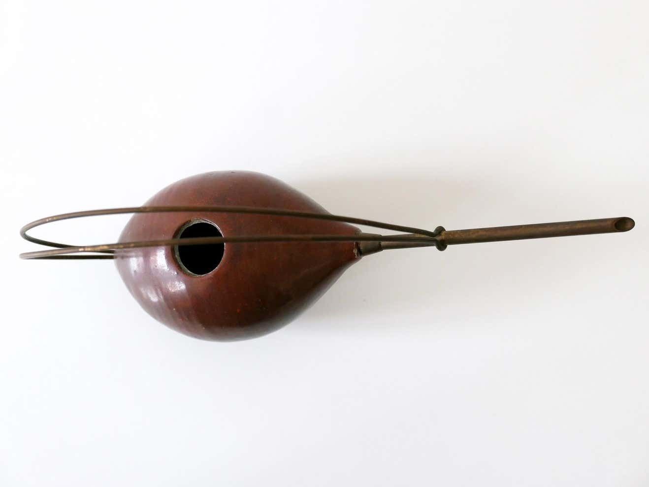 Lovely Mid Century Modern Ceramic And Brass Watering Can, 1950s, Germany photo buy