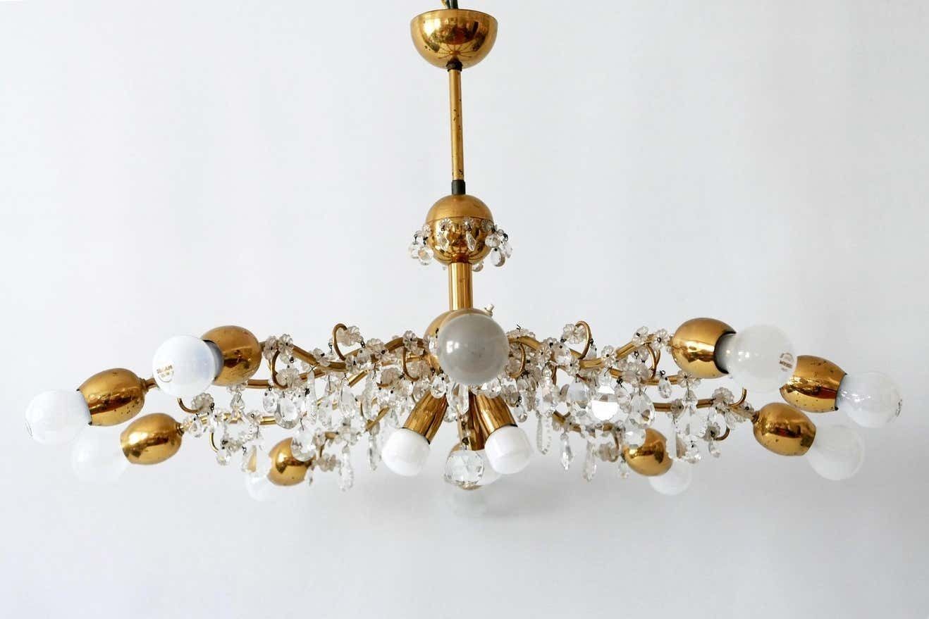 10 Armed Mid Century Modern Sputnik Chandelier Or Pendant Lamp By J. &L. Lobmeyr photo Lighting
