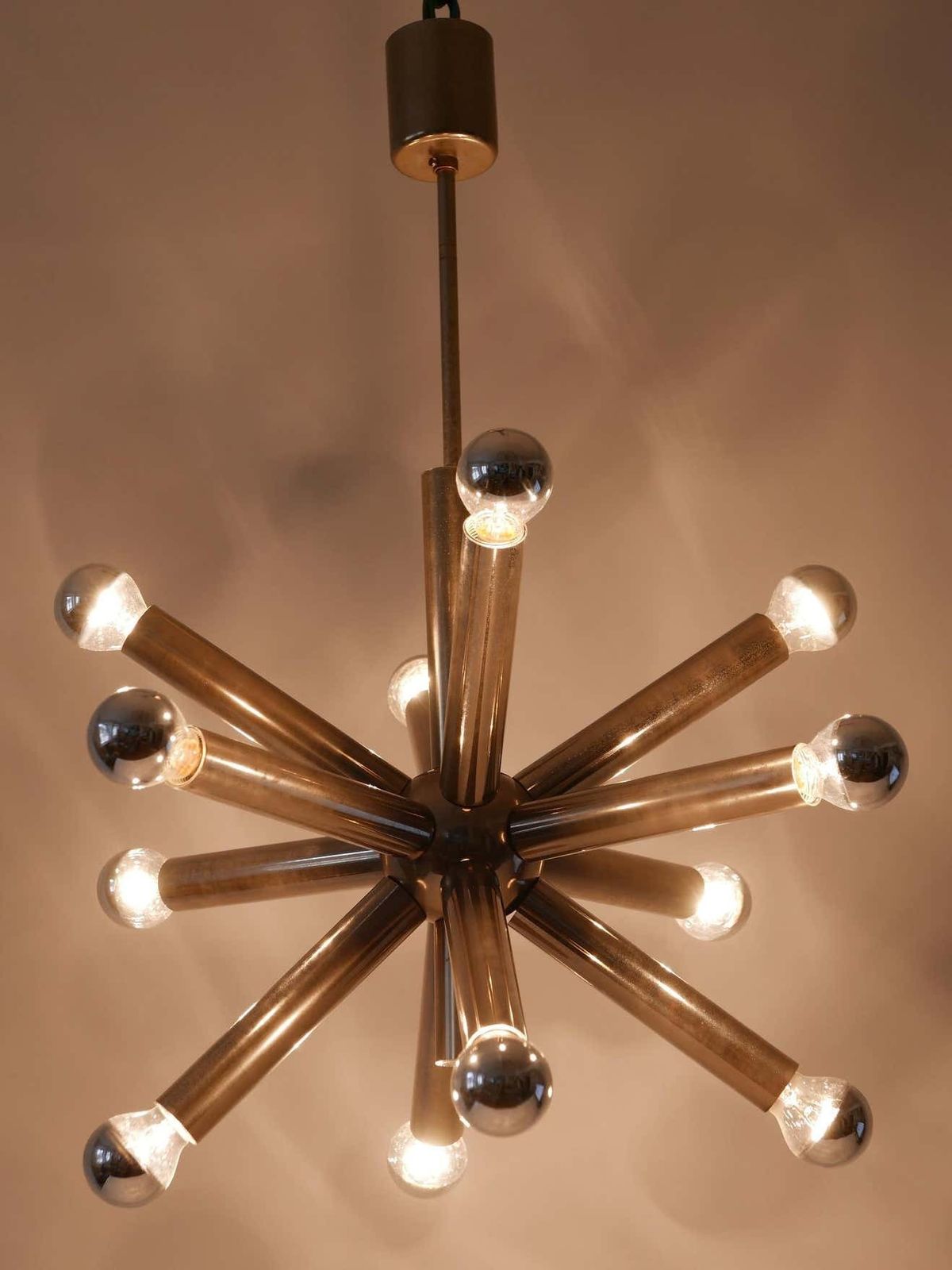 12 Armed Mid Century Modern Sputnik Chandelier Or Pendant Lamp, 1960s, Germany photo vintage