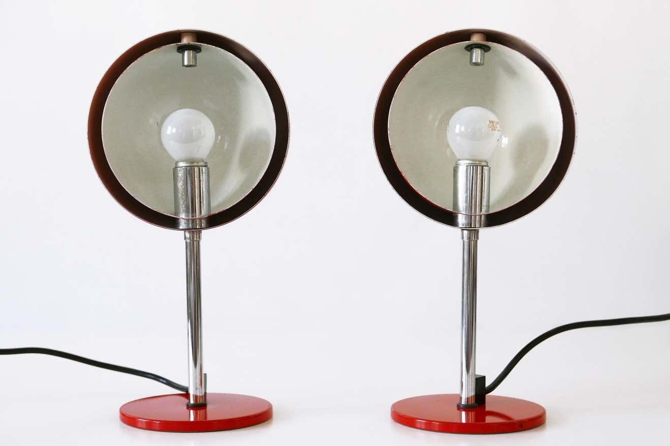 photo furniture Set Of Two Mid Century Modern Moon Table Lamps By Hustadt Leuchten 1960s Germany