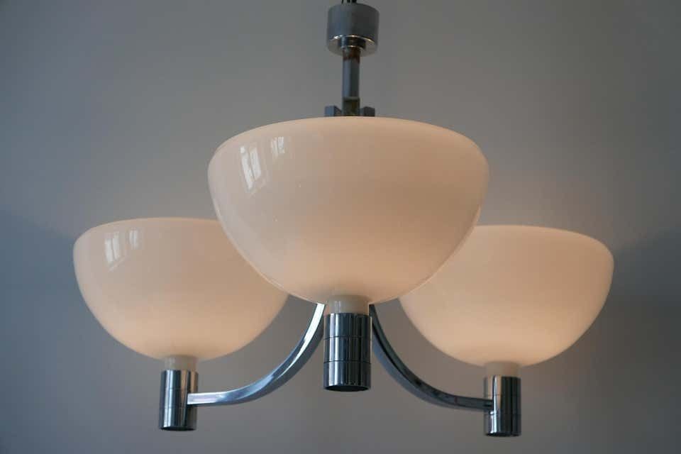 Monumental Triple Chandelier By Franco Albini & Franca Helg For Sirrah, 1969 photo furniture