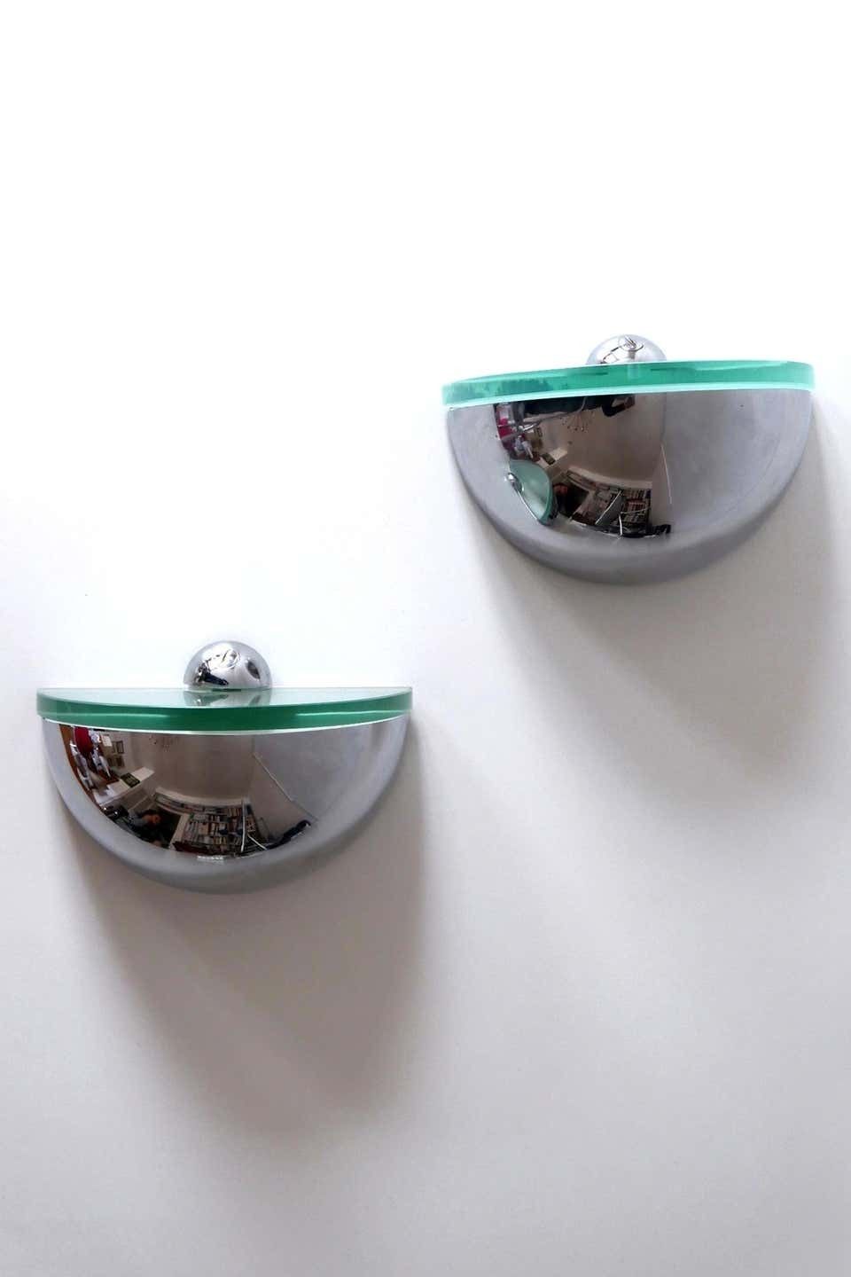Set Of Two Mid Century Modern Wall Lamps Or Sconces By Fontana Arte Italy 1960s photo 3451.0