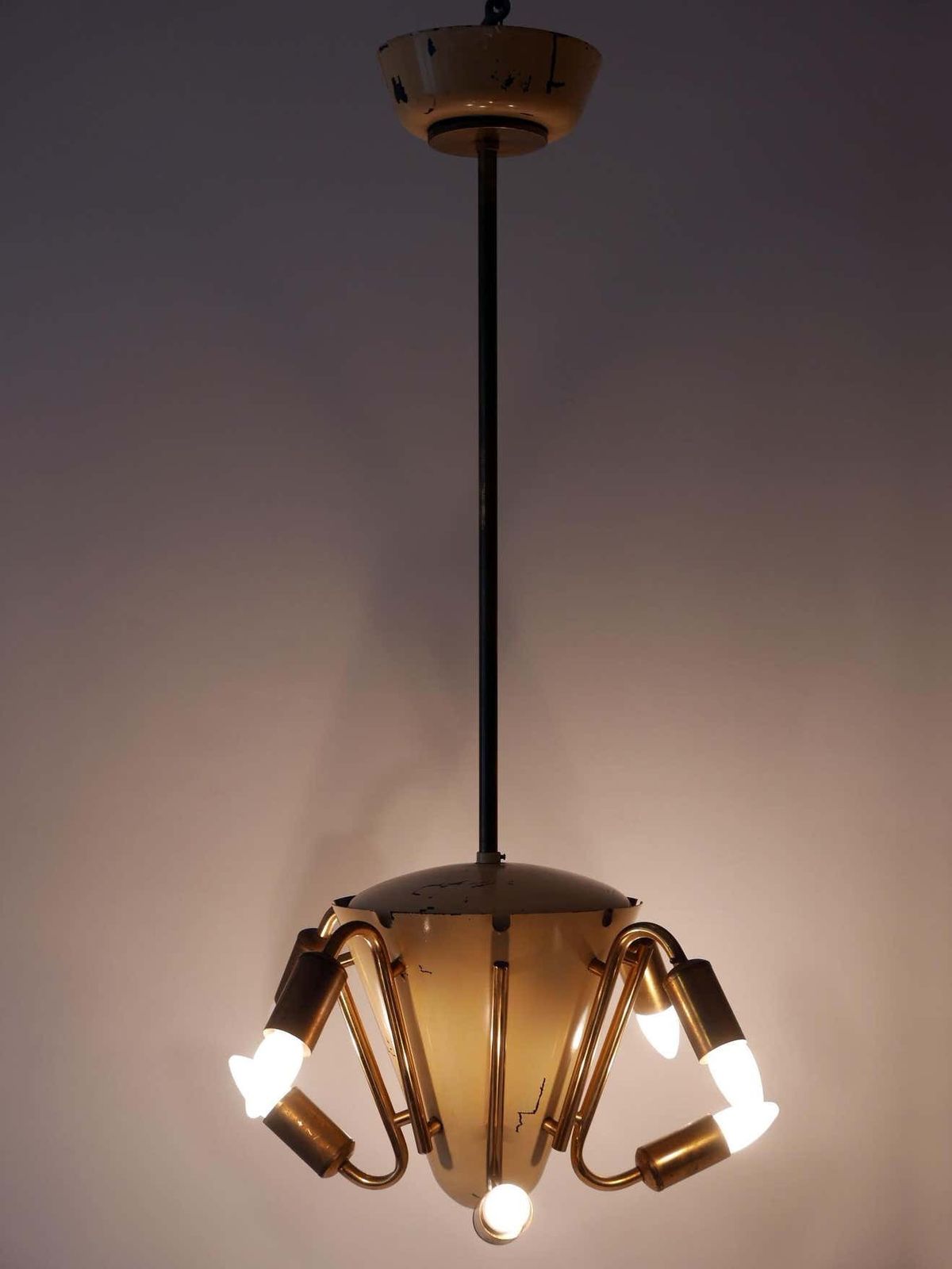 Amazing Mid Century Modern Eight Armed Sputnik Chandelier Or Pendant Lamp, 1950s photo furniture