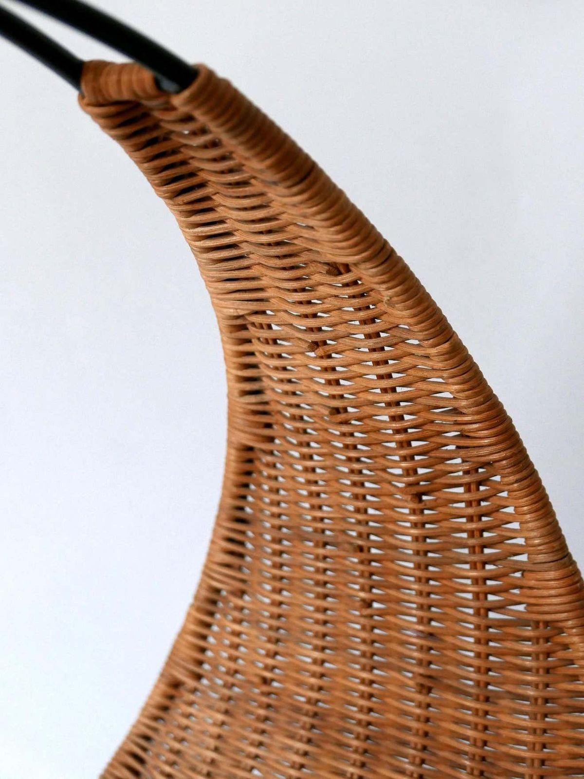 photo buy Exceptional Large Mid Century Modern Wicker Magazine Rack Or Stand, 1960s, Italy