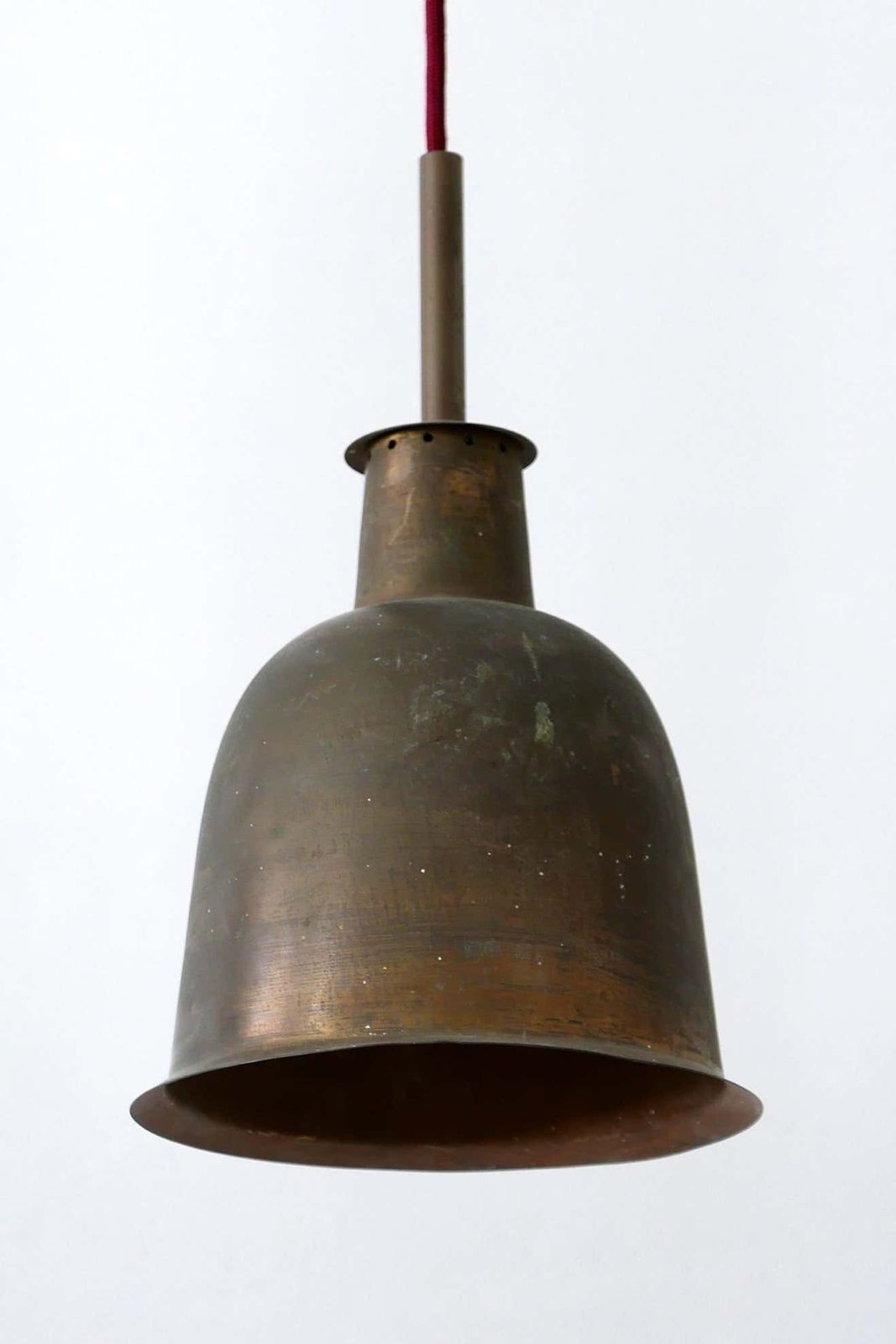Rare & Elegant Mid Century Modern Brass Church Pendant Lamp, Germany, 1950s photo for sale