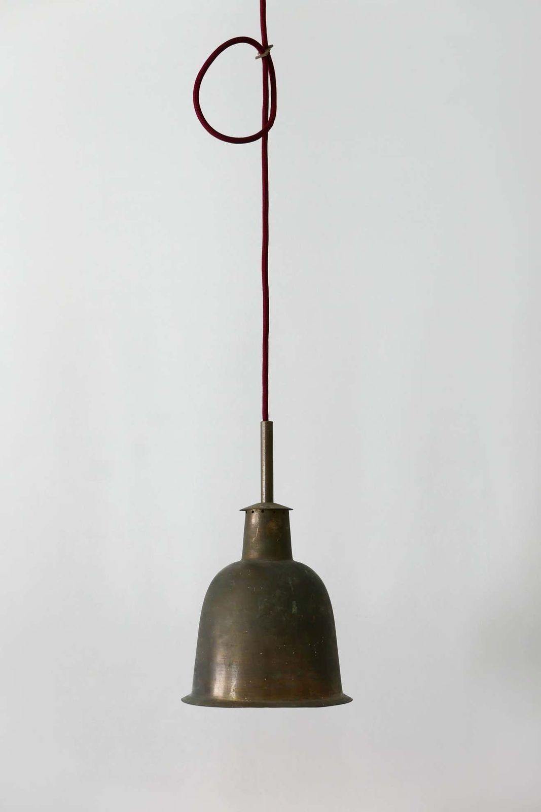 1361.0 Rare & Elegant Mid Century Modern Brass Church Pendant Lamp, Germany, 1950s photo