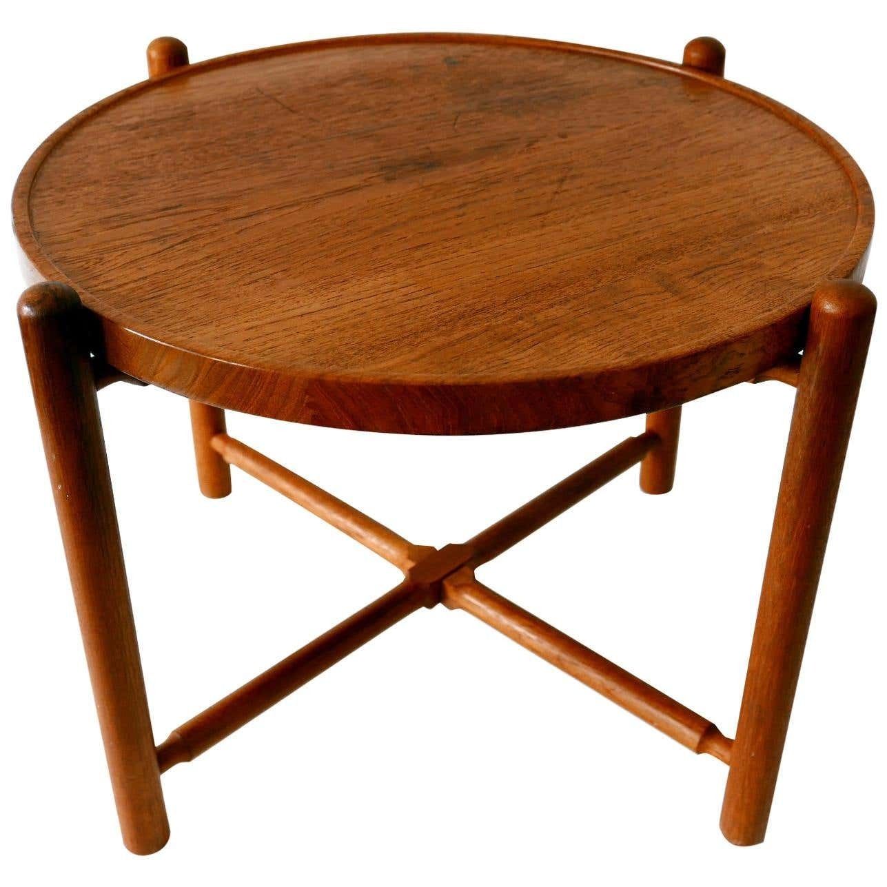 Folding Tray Coffee Table At35 By Hans Wegner ''Attr.'' For Andreas Tuck, 1960s