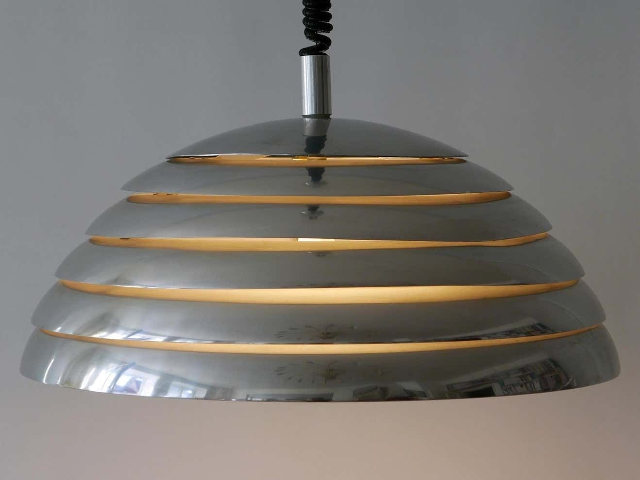 Large Mid Century Modern Pendant Lamp By Vereinigte Werkstätten München, 1960s photo vinterior