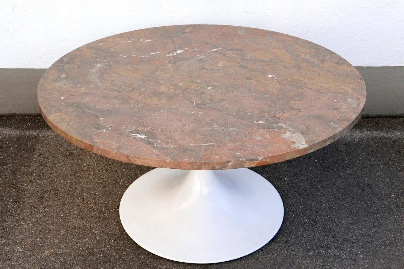 Rare Mid Century Modern Tulip Base Marble Coffee Table By Honsel, Germany, 1960s photo furniture