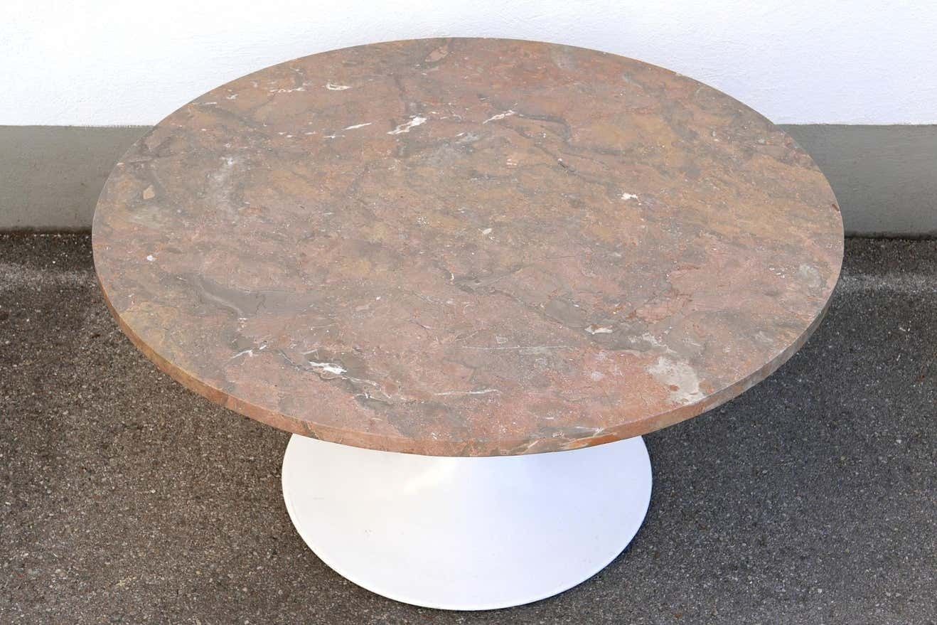 Rare Mid Century Modern Tulip Base Marble Coffee Table By Honsel, Germany, 1960s photo Furniture
