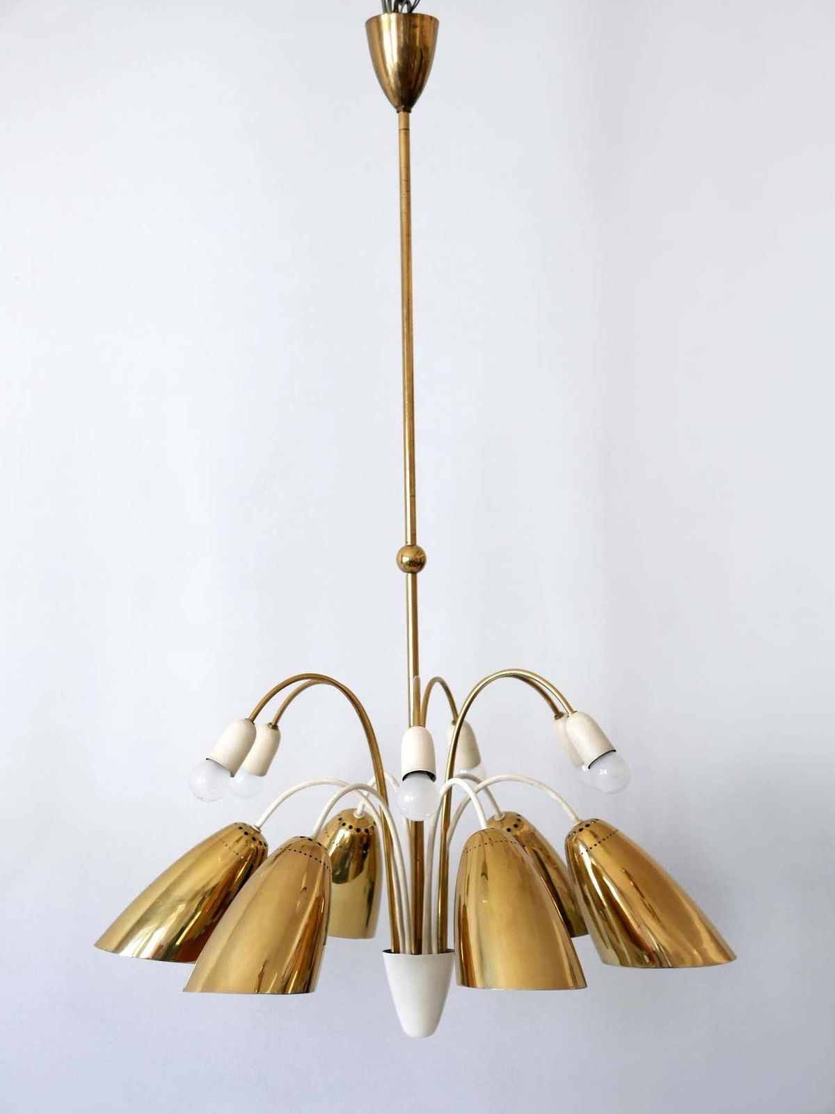 Rare Large 12 Armed Sputnik Chandelier Or Pendant Lamp By Vereinigte Werkstätten photo furniture
