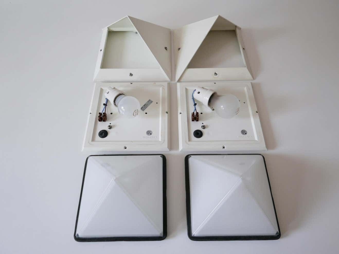 Lighting Set Of Two Medium Outdoor Wall Lamps Or Sconces By Bega, 1980s, Germany photo