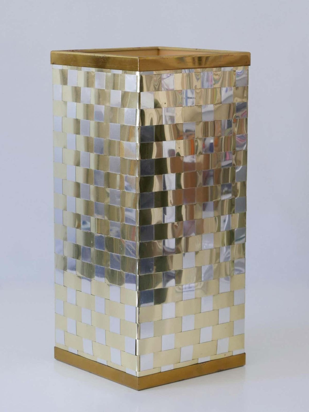Exceptional Mid Century Modern Paul Evans Style Umbrella Stand Italy 1970s photo 1361.0