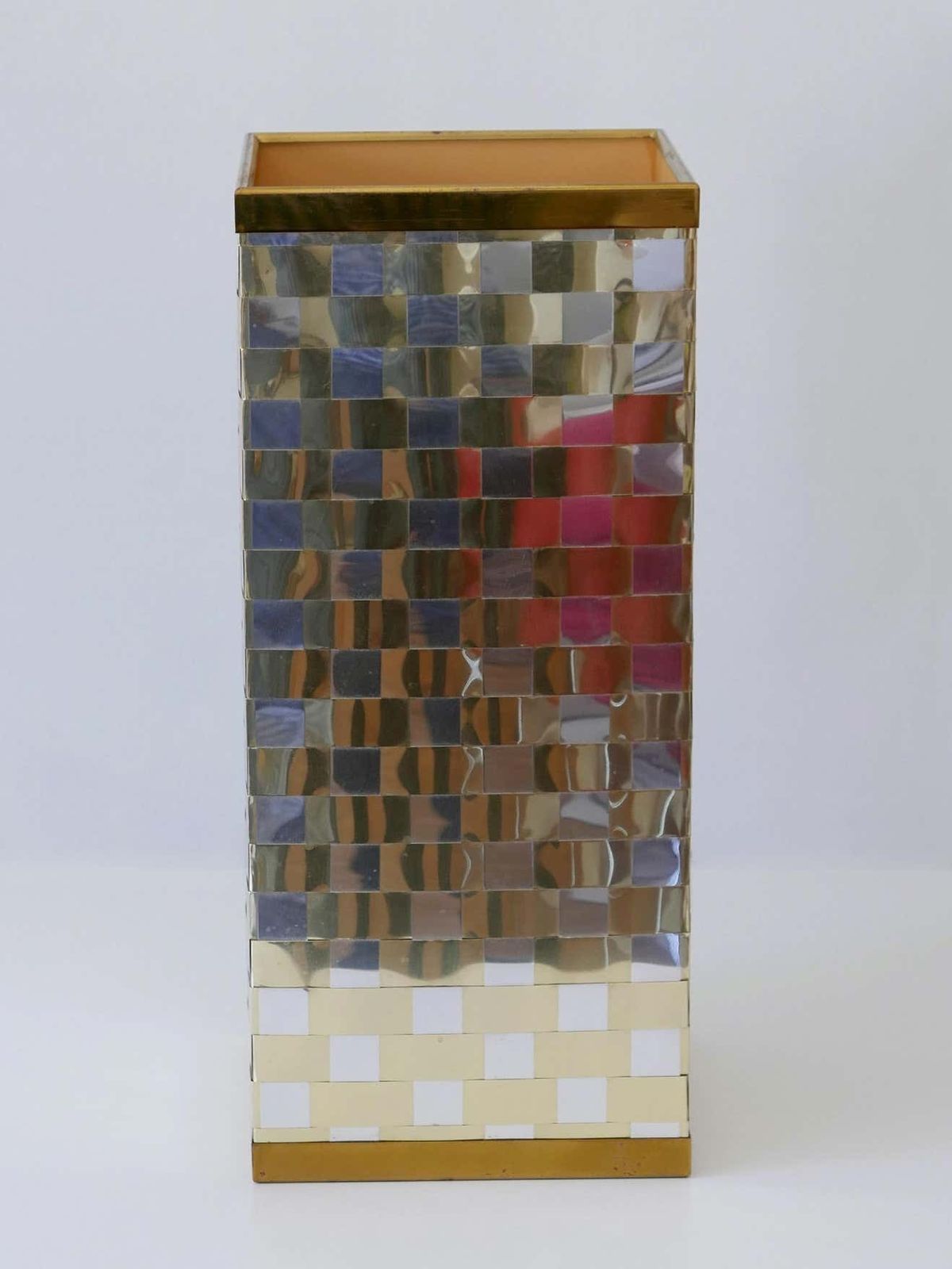 photo vintage Exceptional Mid Century Modern Paul Evans Style Umbrella Stand Italy 1970s