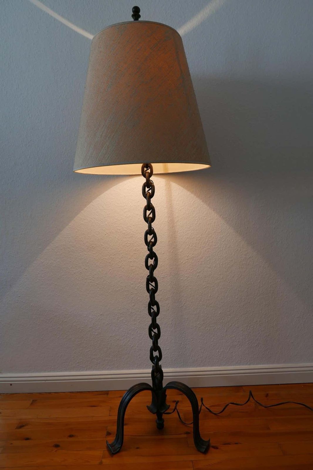 Mid Century Modern Franz West Style Wrought Iron Chain Floor Lamp 1960s, Germany photo furniture