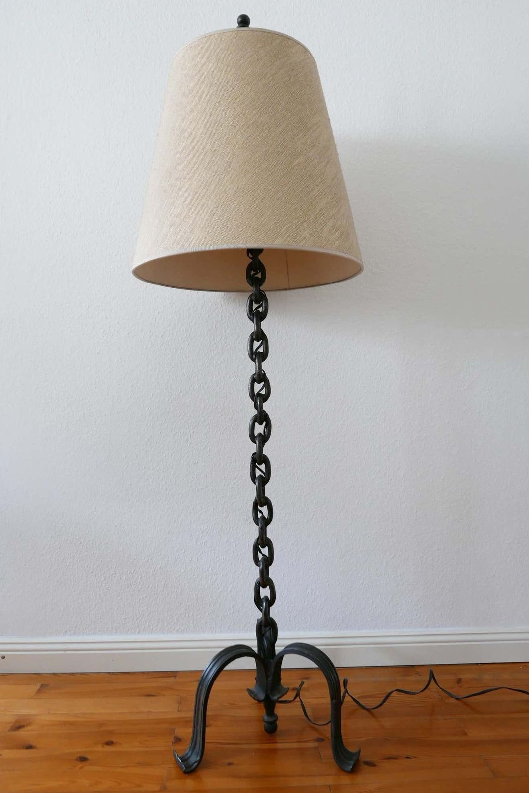 Mid Century Modern Franz West Style Wrought Iron Chain Floor Lamp 1960s, Germany photo 3177.0