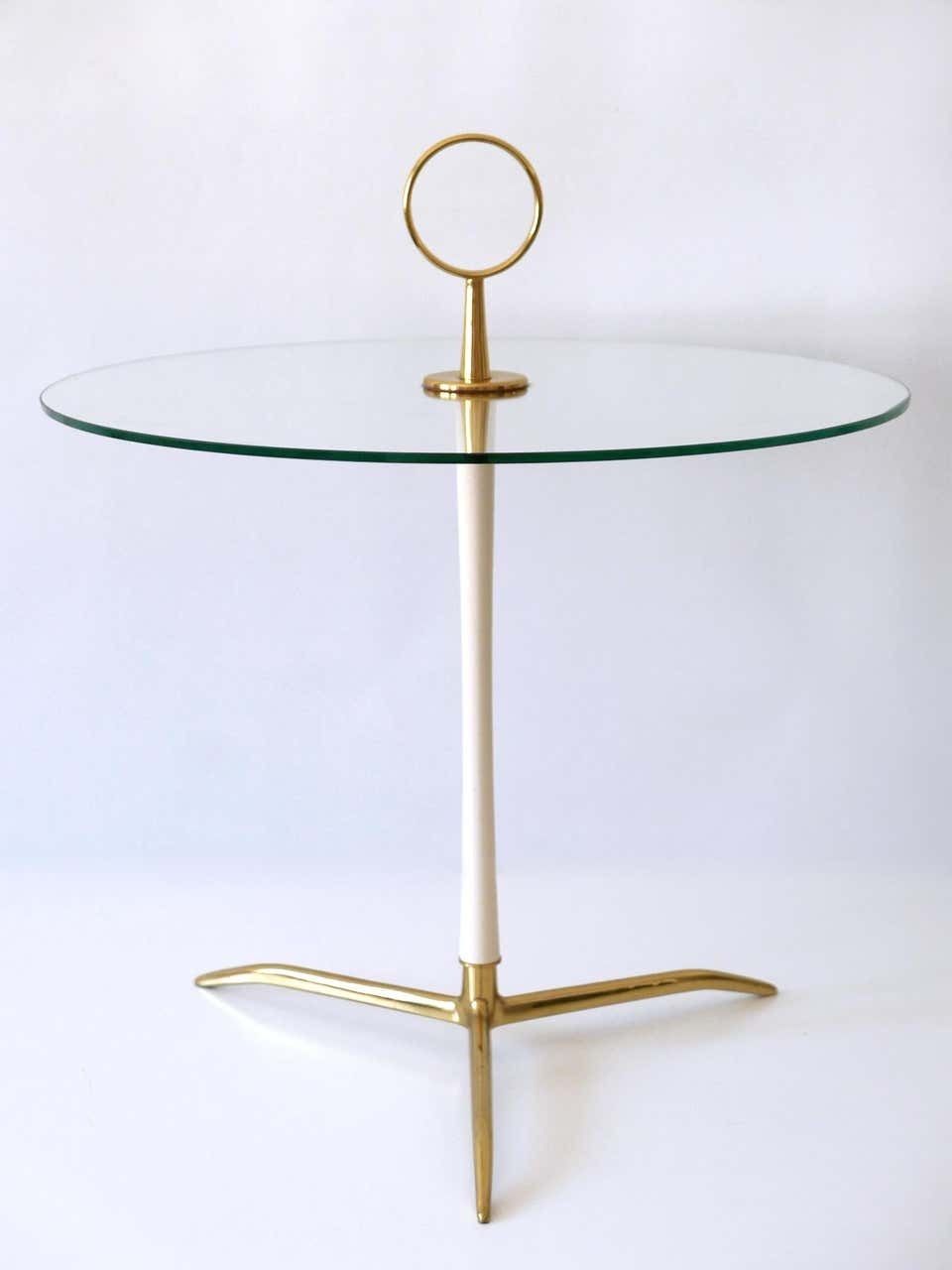 Elegant Mid Century Modern Side Table By Vereinigte Werkstätten Germany 1950s