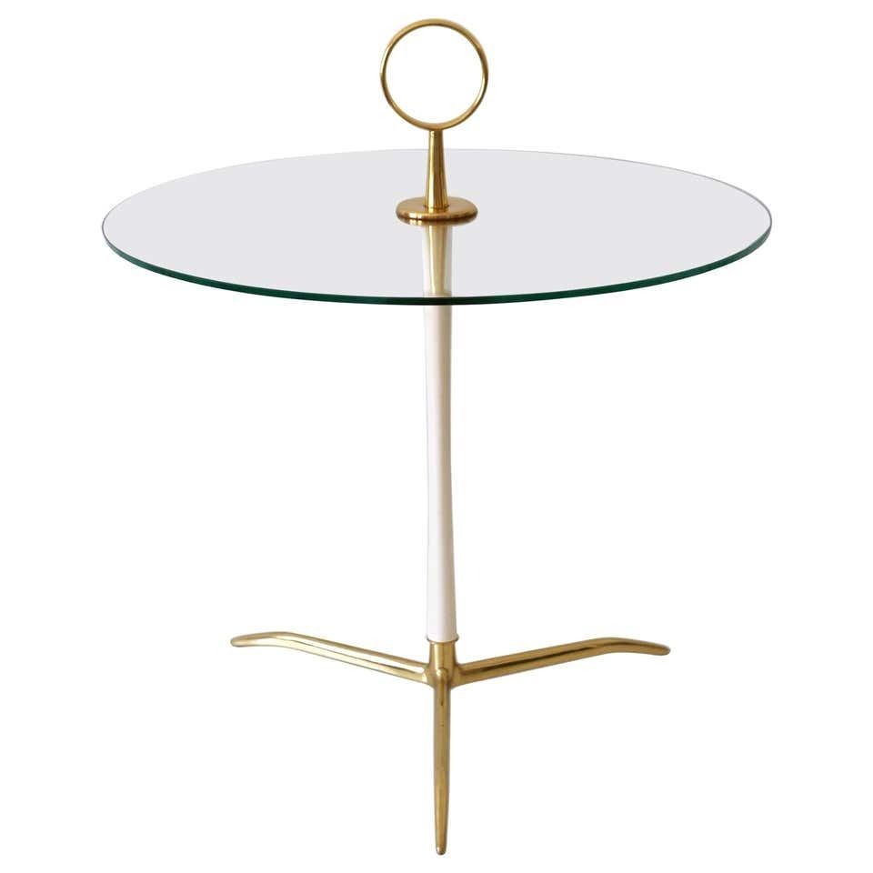 Elegant Mid Century Modern Side Table By Vereinigte Werkstätten Germany 1950s photo furniture
