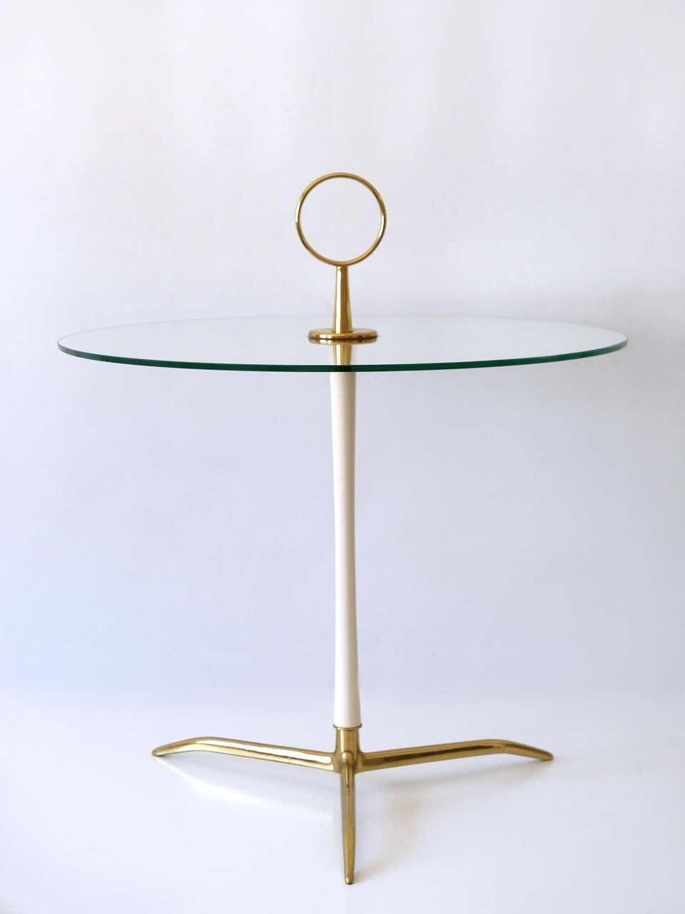 Elegant Mid Century Modern Side Table By Vereinigte Werkstätten Germany 1950s photo for sale