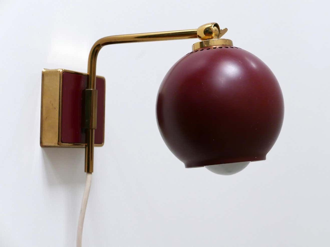 Lovely Mid Century Modern Sconce ''Poppy Capsule'' By Paul Neuhaus Germany 1950s photo vintage