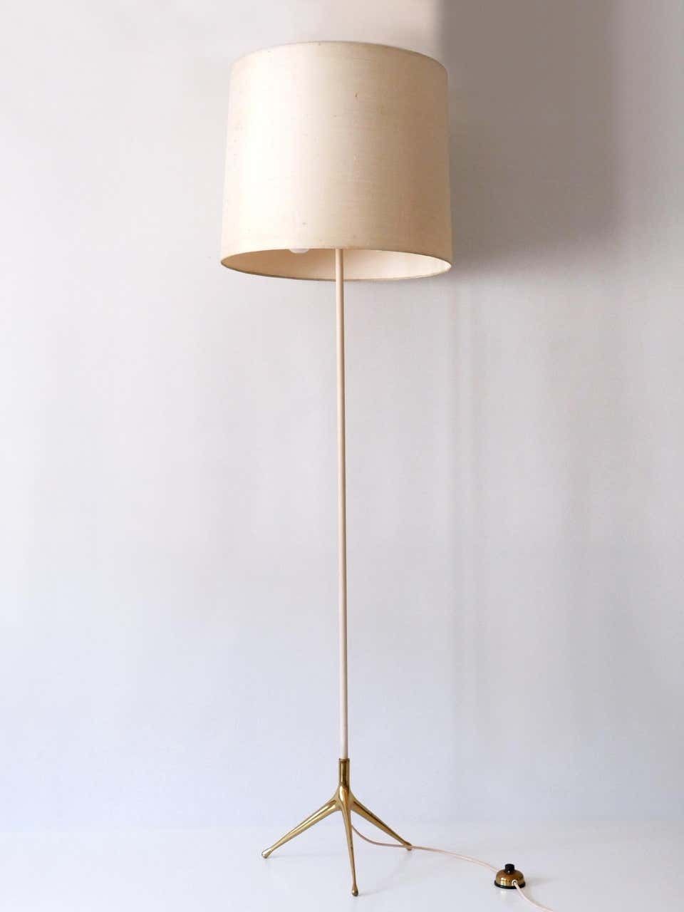 Rare Mid Century Modern Crowfoot Floor Lamp By Vereinigte Werkstätten 1950s photo for sale
