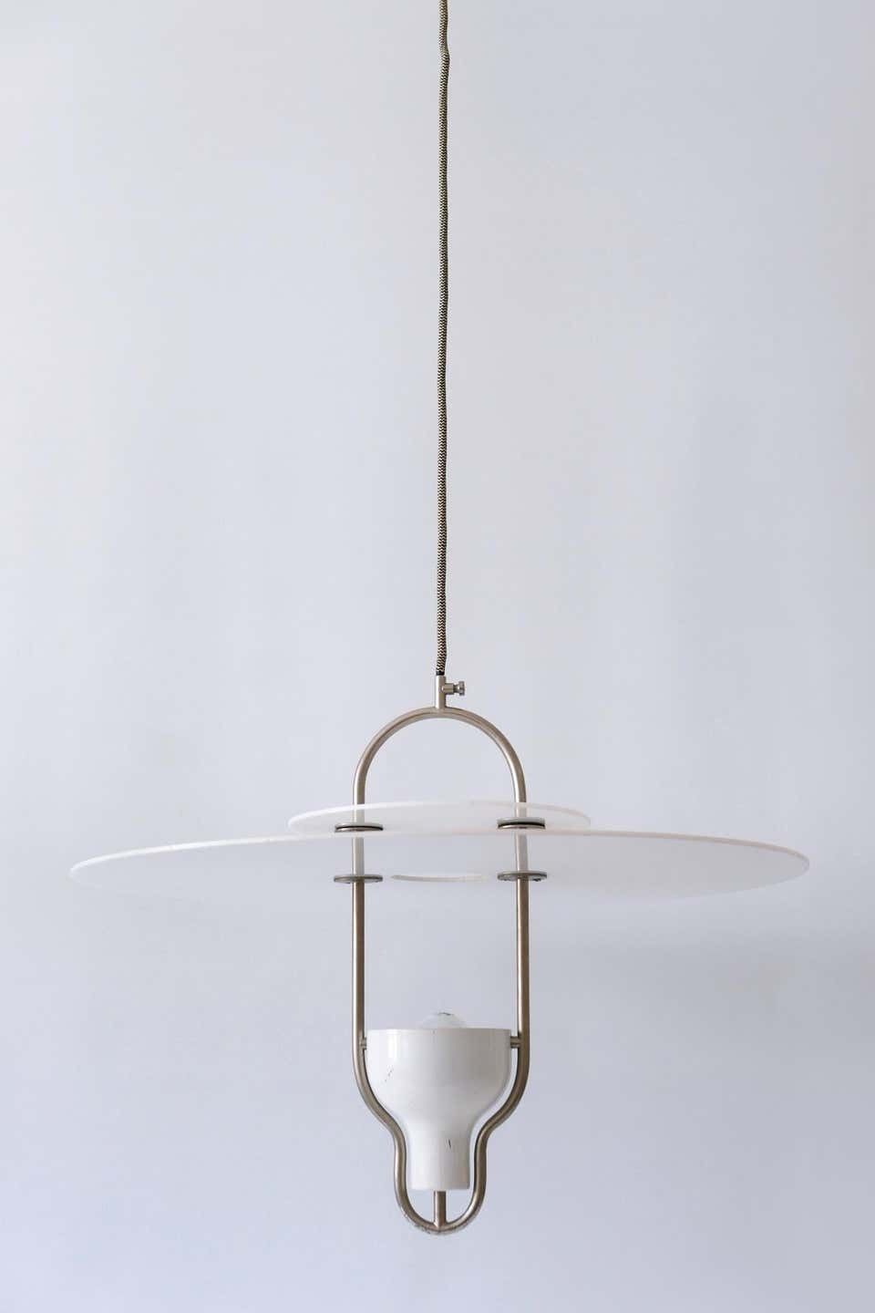Exceptional Mid Century Modern Ufo Pendant Lamp, Italy, 1960s photo buy