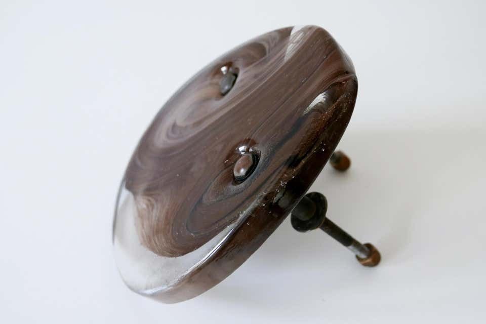 Exceptional Mid Century Modern Push & Pull Marbled Glass Door Handle Italy 1960s photo Home Fixtures