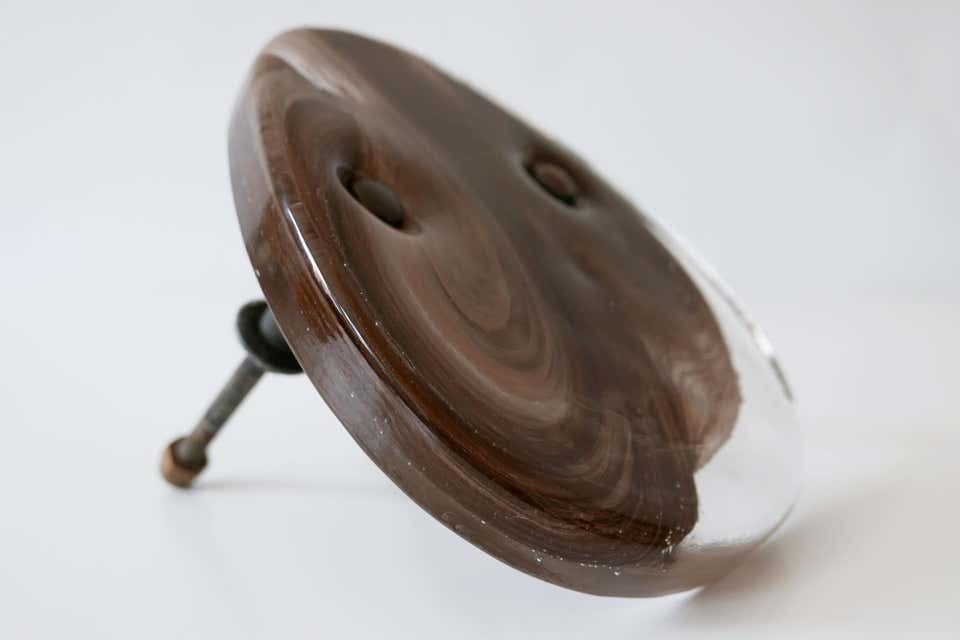 photo furniture Exceptional Mid Century Modern Push & Pull Marbled Glass Door Handle Italy 1960s