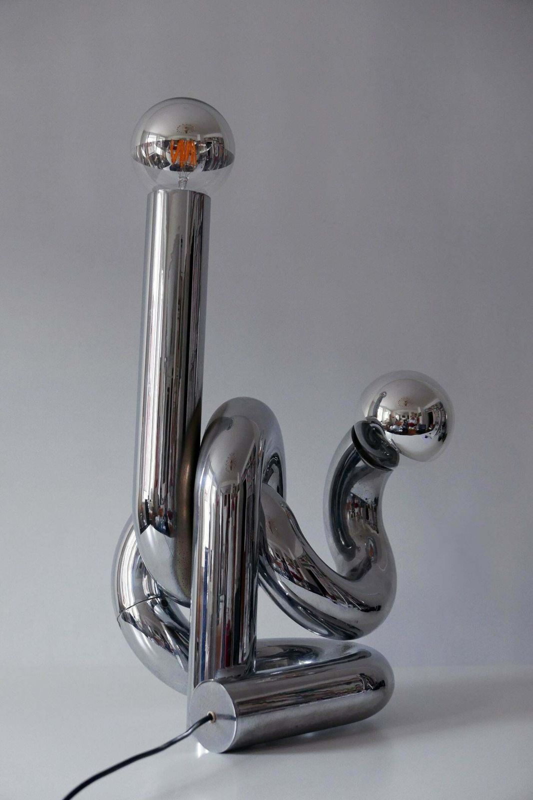 6217.0 Sculptural Table Lamp Or Floor Light Bruco By Giovanni Banci 1960s Italy photo