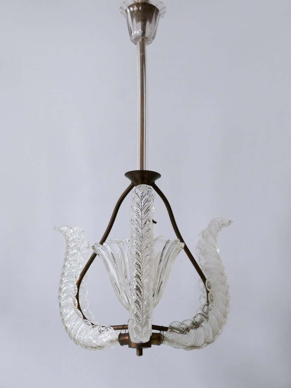 Rare Mid Century Modern Chandelier Or Pendant Lamp ''Putti'' By Barovier & Toso photo vintage