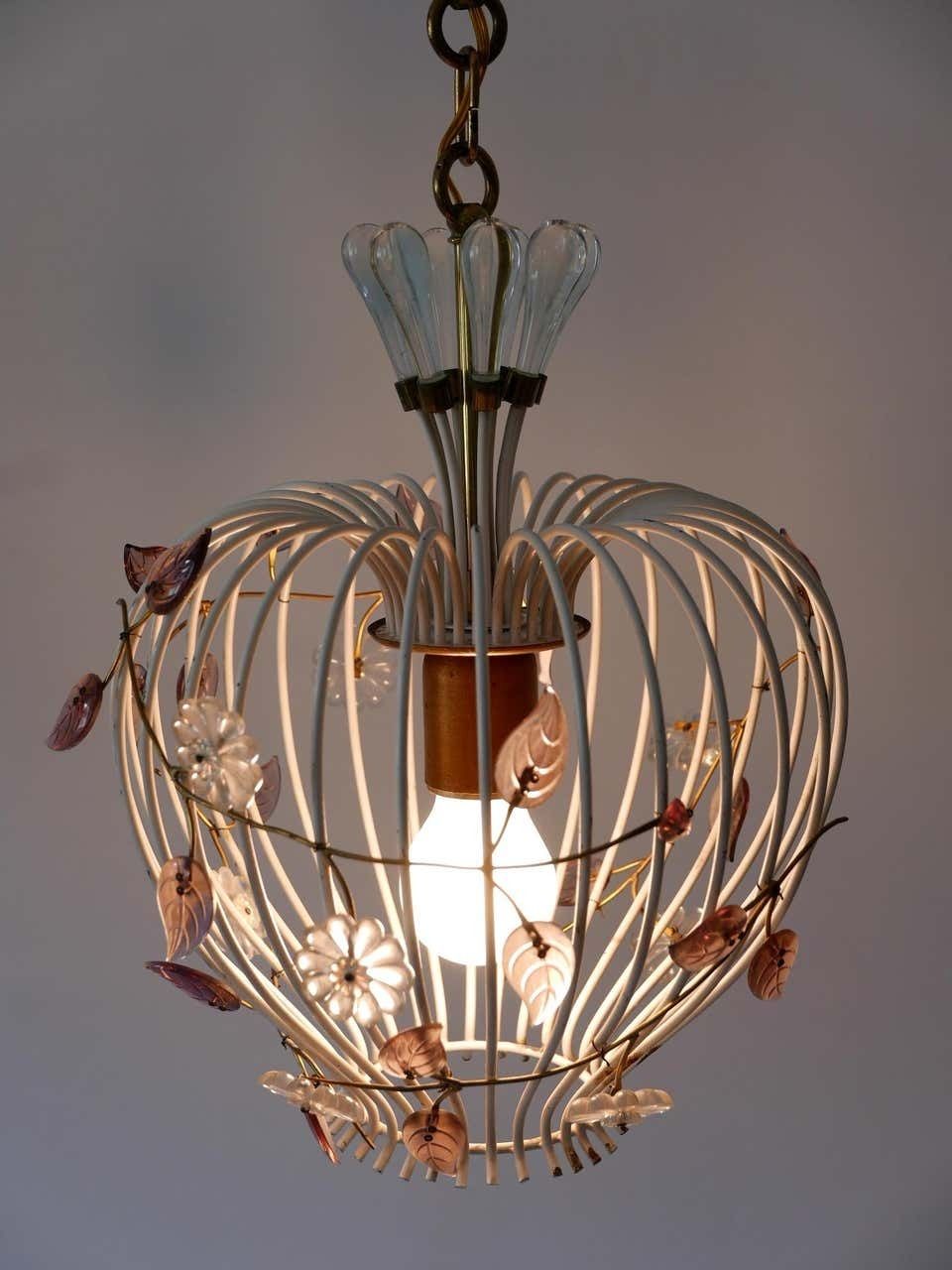 photo buy Lovely Mid Century Modern Birdcage Pendant Lamp Or Chandelier Germany 1950s