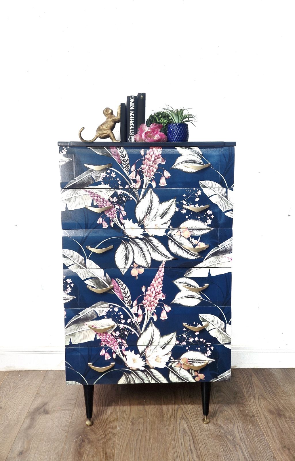Meredew Chest Of Drawers In Navy Blue