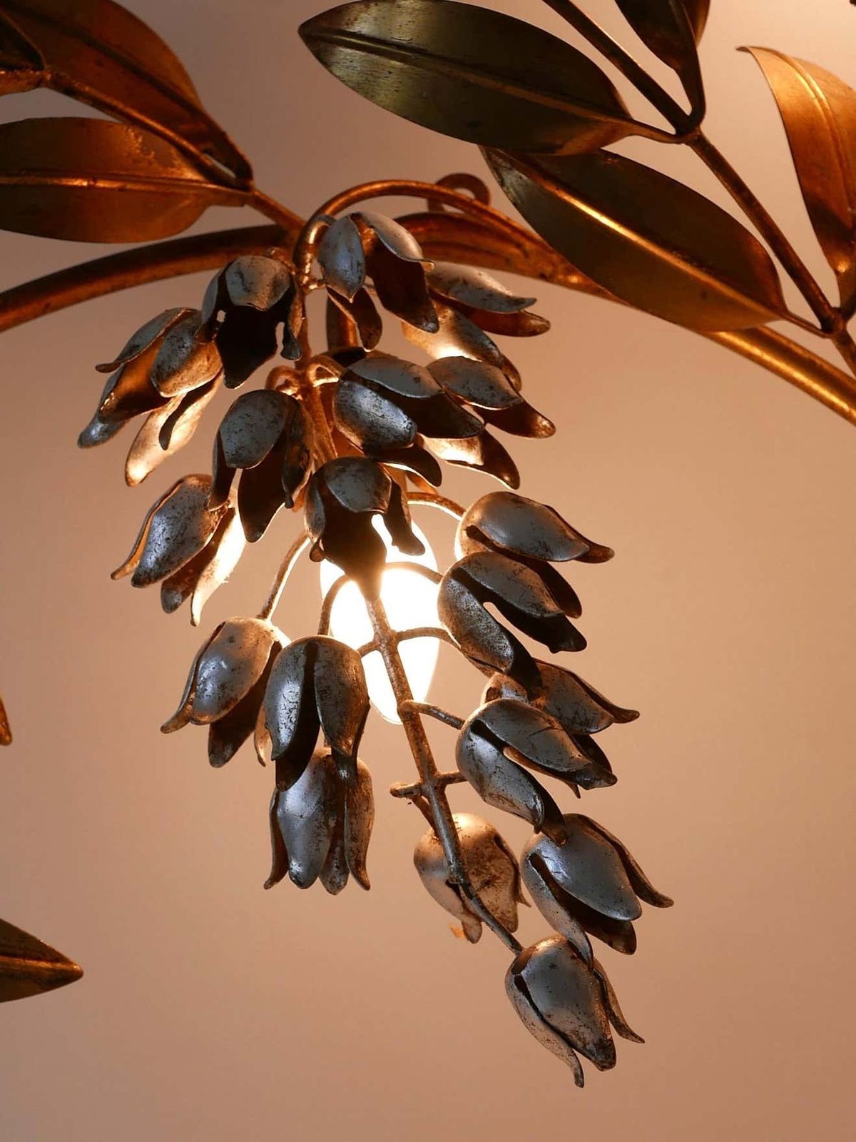 2950.0 Huge Pioggia D''Oro Gilt Metal Wall Lamp Or Sconce By Hans Kögl 1970s Germany photo