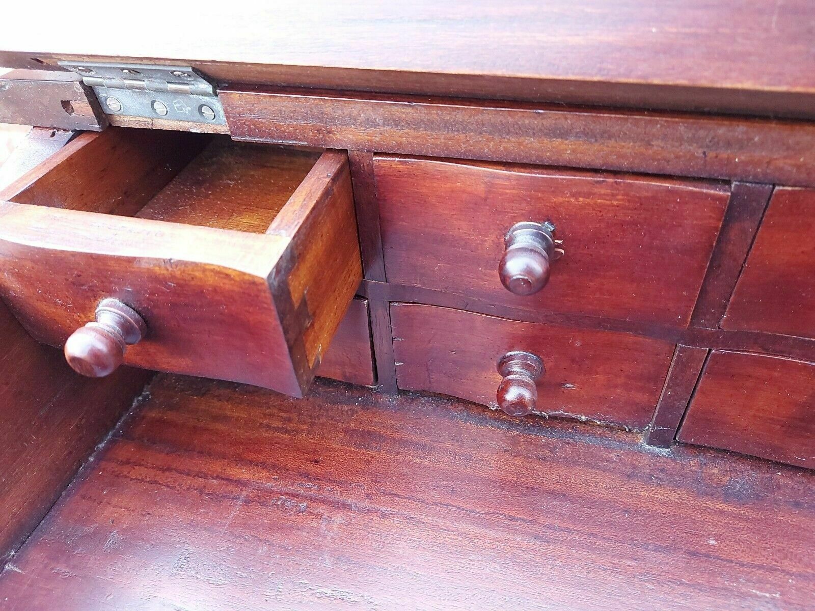 Mahogany Davenport Solid Wood Reproduction Desk With 8 Drawers photo buy