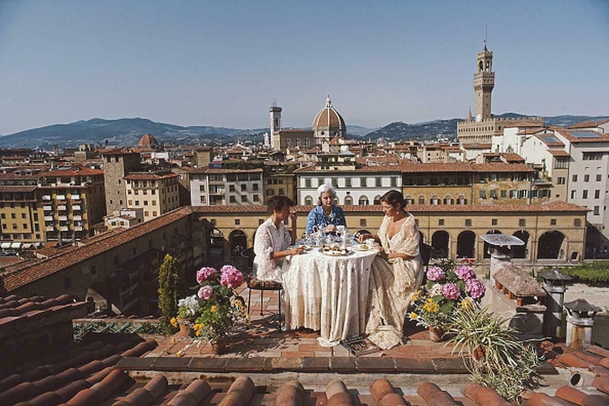 Santa And Serena Antonelli By Slim Aarons, Limited Edition Estate Stamped C Type